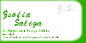 zsofia saliga business card